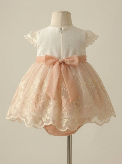 Vestido tul bordado con braguita