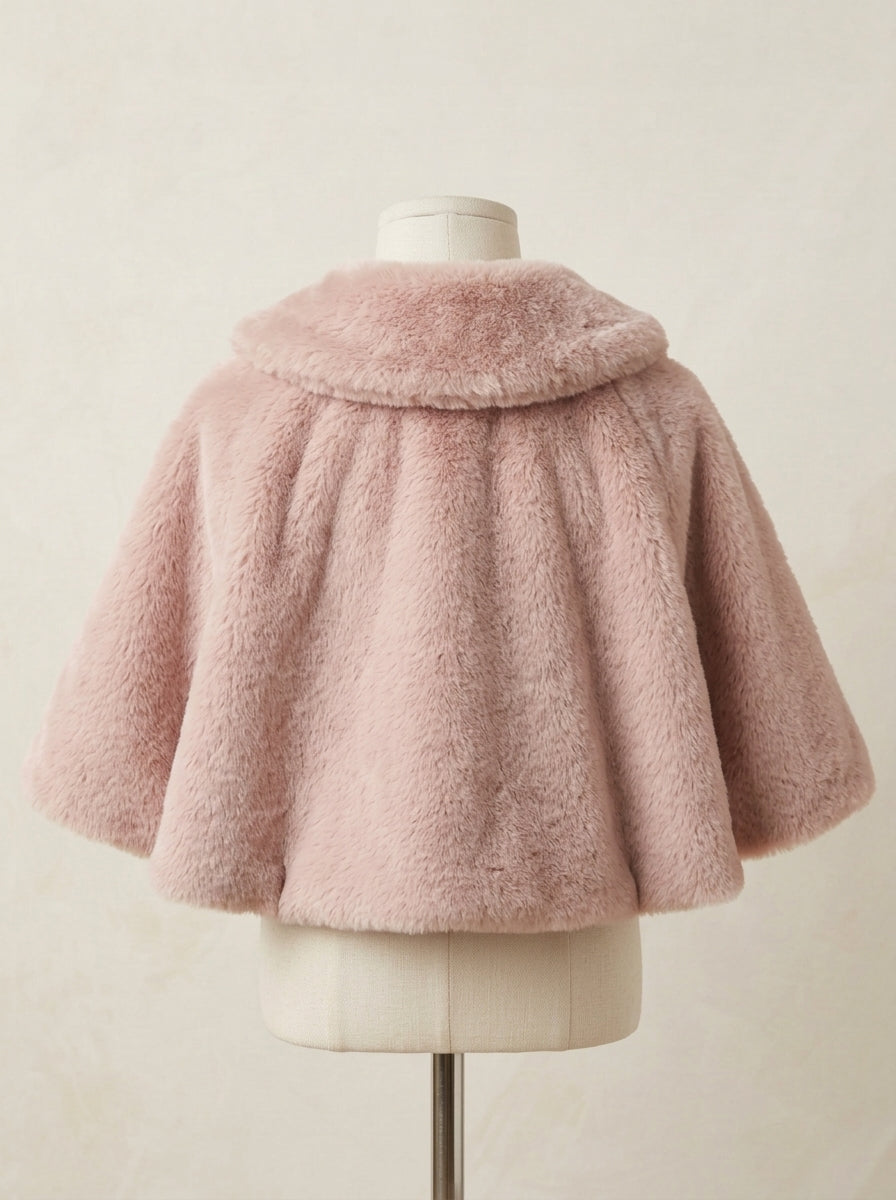 Capa de pelo extrasuave rosa empolvado