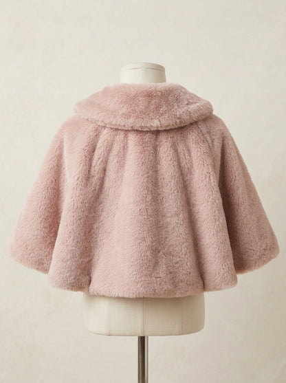 Capa de pelo extrasuave rosa empolvado