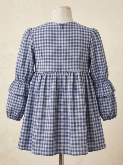 Vestido cuadros azules "Sueño"