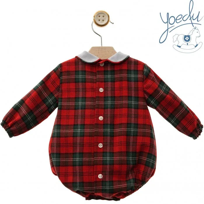 Pelele rojo cuadros verdes "Mickey" - PARDALETS