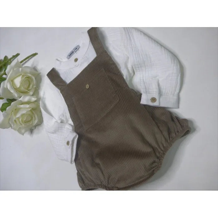 Pelele micropana topo y camisa blanca - PARDALETS