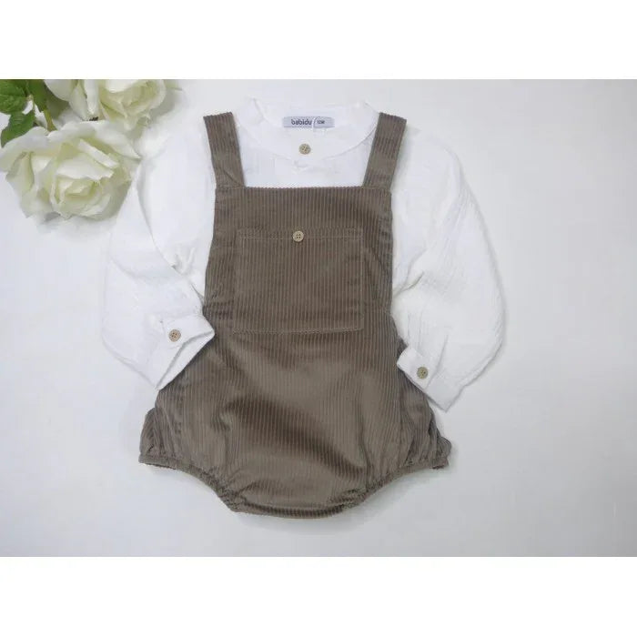 Pelele micropana topo y camisa blanca - PARDALETS