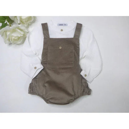 Pelele micropana topo y camisa blanca - PARDALETS