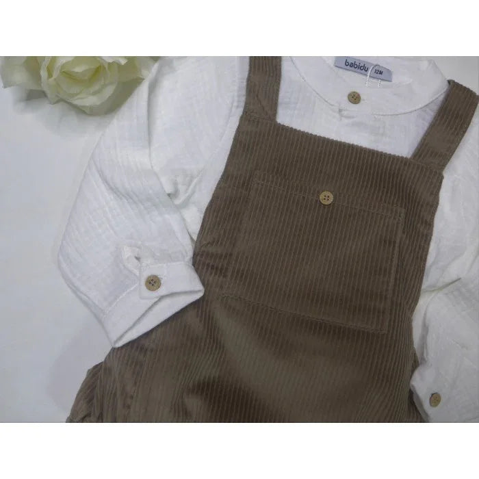Pelele micropana topo y camisa blanca - PARDALETS