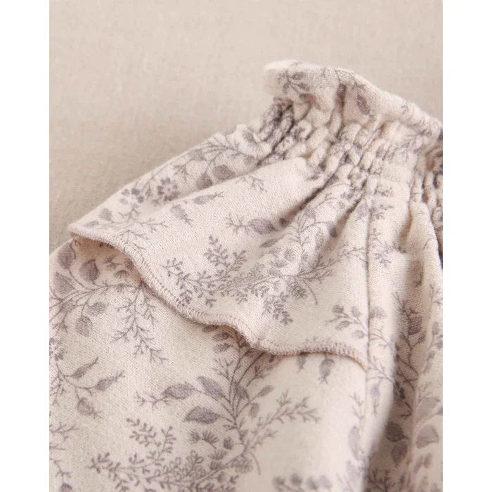 Ranita beig con flores malva - PARDALETS