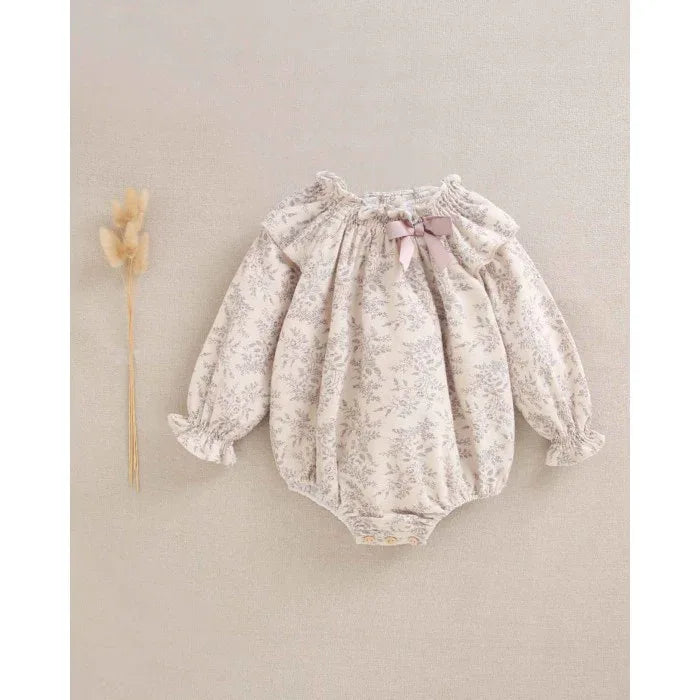 Ranita beig con flores malva - PARDALETS