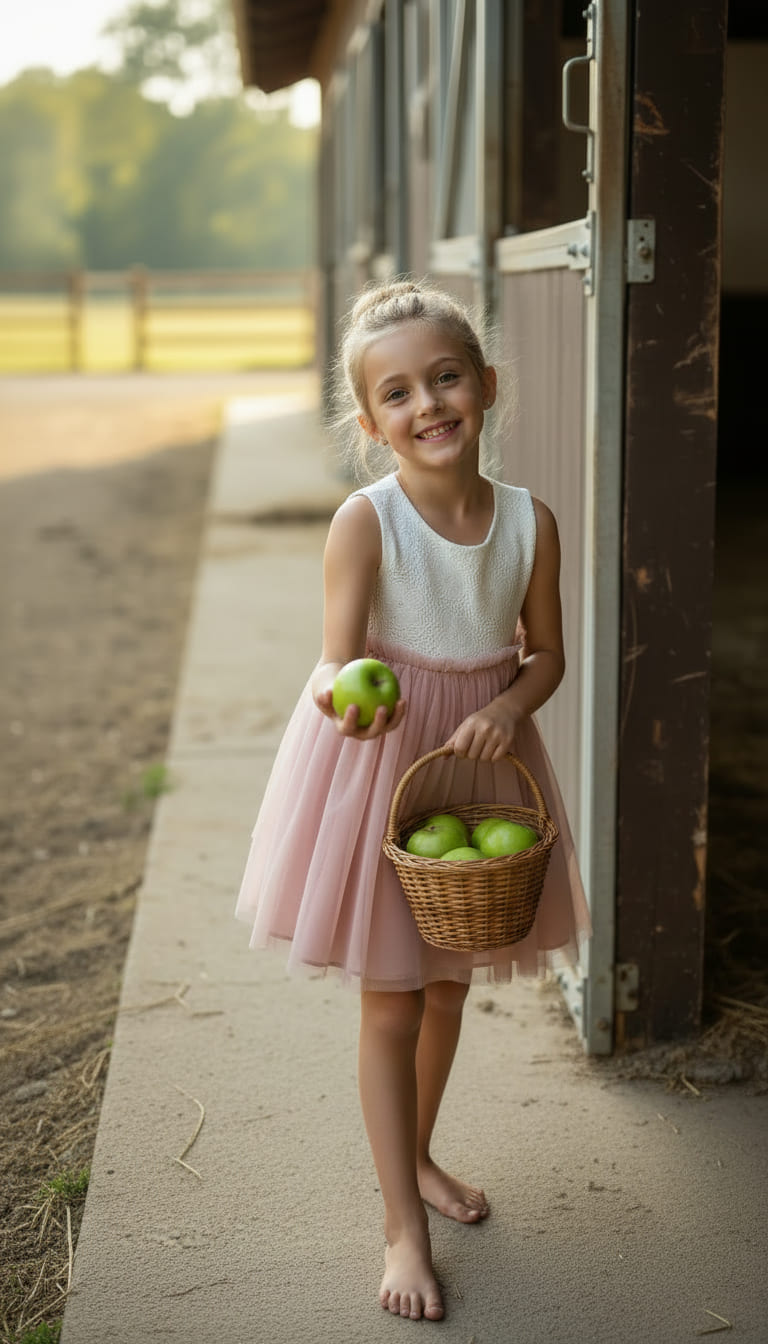 Vestido tul rosa empolvado "Chowa"