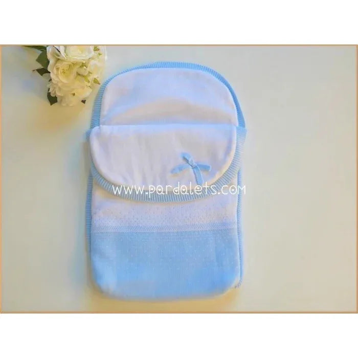 Saco de lana celeste y blanco - PARDALETS