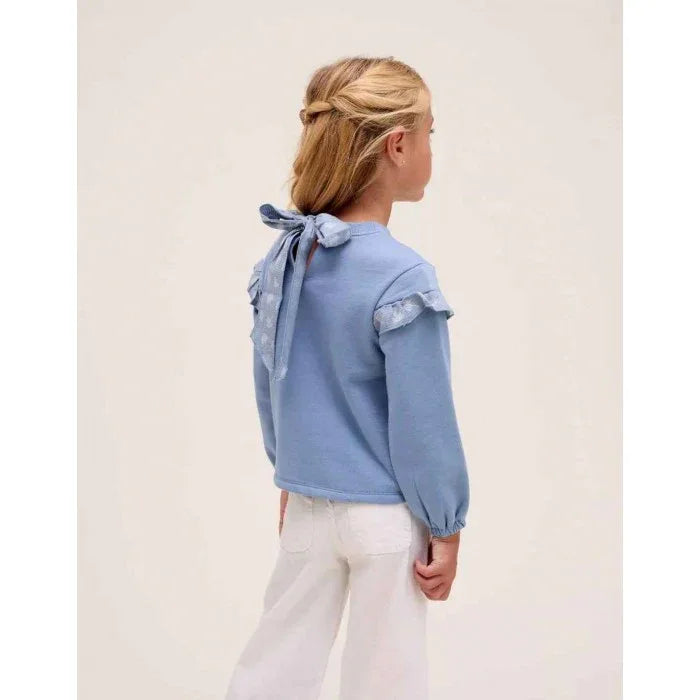 Sudadera azul con volantes - PARDALETS