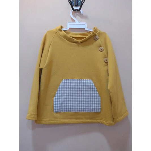 Sudadera mostaza con bolsillo - PARDALETS