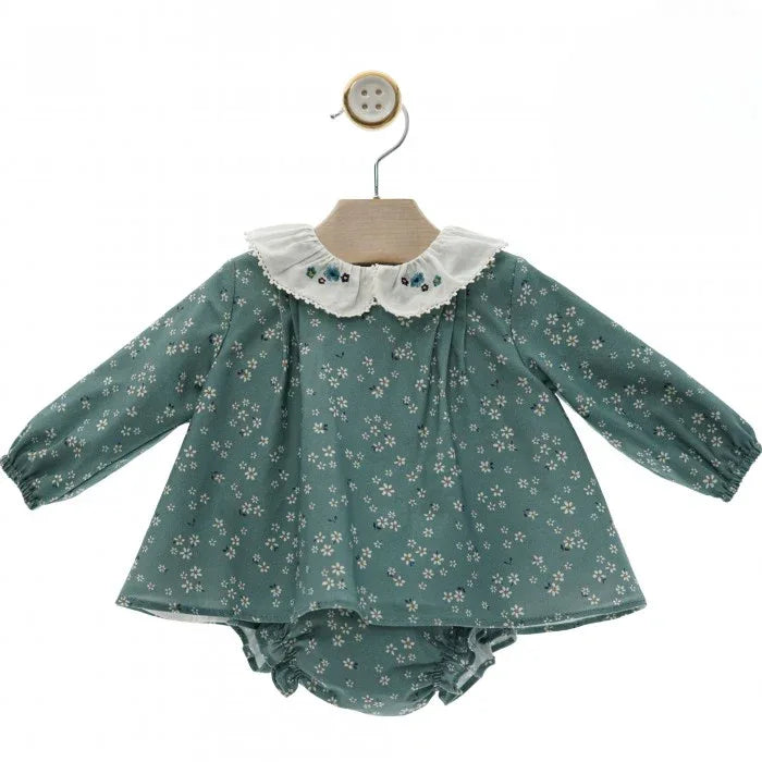 Jesusito verde con florecitas "Organza" - PARDALETS
