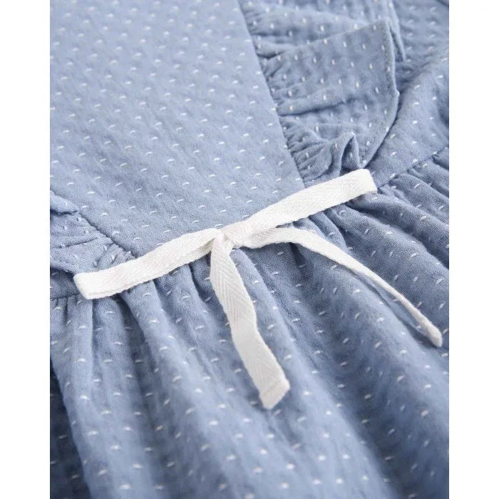 Vestido azul con puntitos blancos - PARDALETS