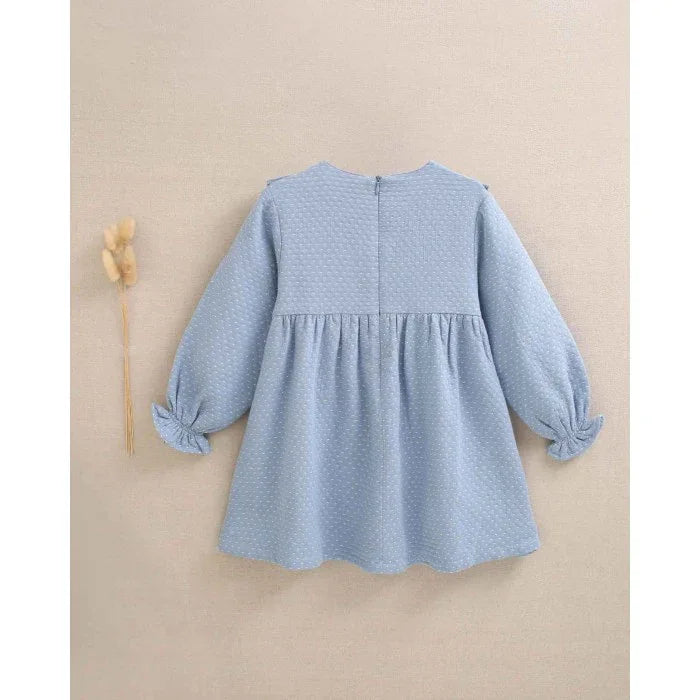 Vestido azul con puntitos blancos - PARDALETS