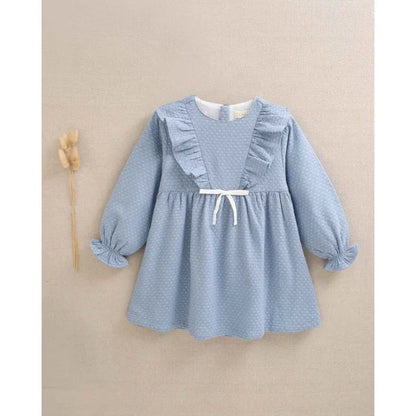 Vestido azul con puntitos blancos - PARDALETS