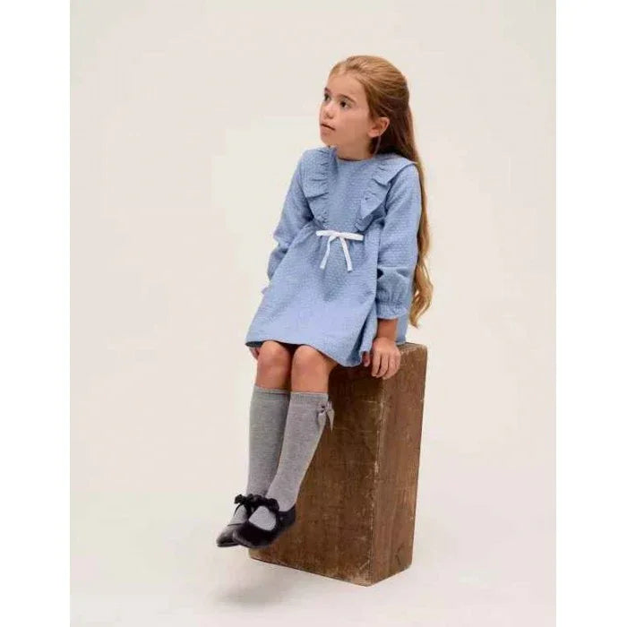 Vestido azul con puntitos blancos - PARDALETS