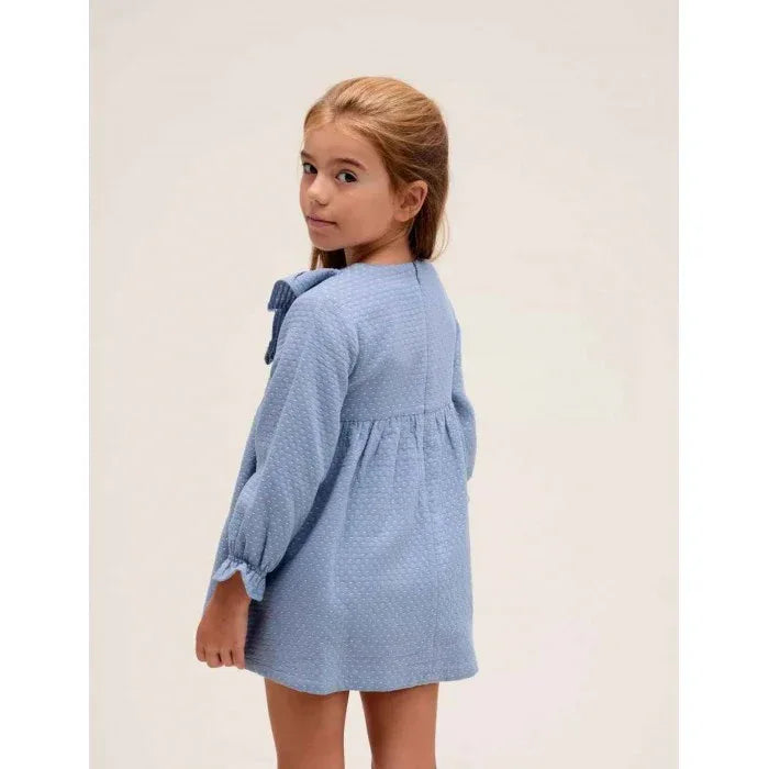 Vestido azul con puntitos blancos - PARDALETS