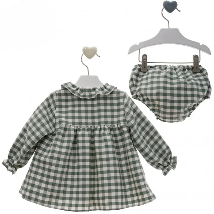 Vestido cuadros verdes con braguita "Taipei" - PARDALETS