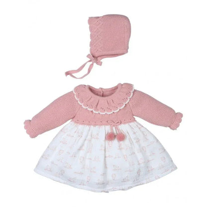 Vestido cuerpo rosa y faldita globos y caballitos - PARDALETS