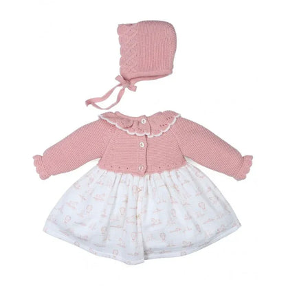 Vestido cuerpo rosa y faldita globos y caballitos - PARDALETS