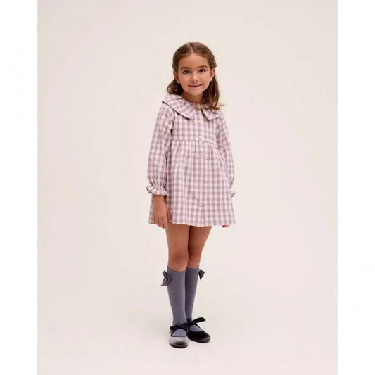 Vestido de cuadros malva - PARDALETS