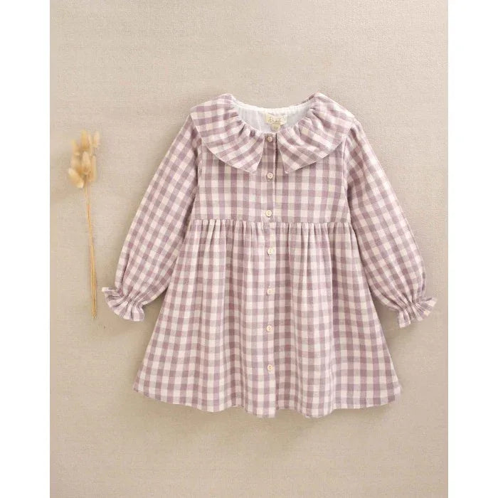 Vestido de cuadros malva - PARDALETS