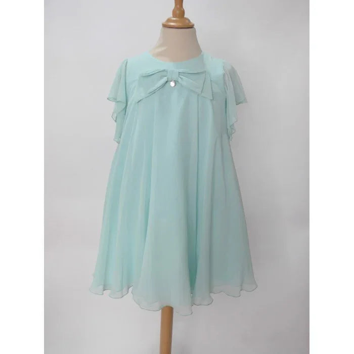 Vestido gasa verde agua - PARDALETS