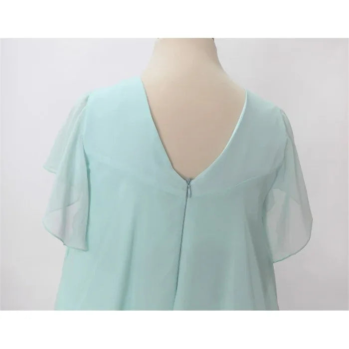 Vestido gasa verde agua - PARDALETS