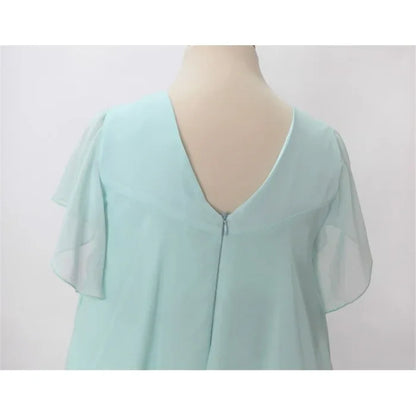 Vestido gasa verde agua - PARDALETS