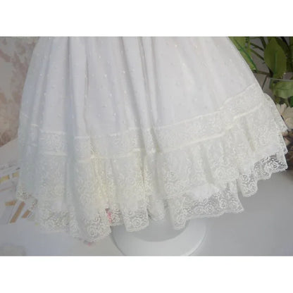 Vestido puntillas y tul bordado blanco - PARDALETS