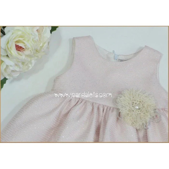 Vestido rosita con hilito plateado - PARDALETS