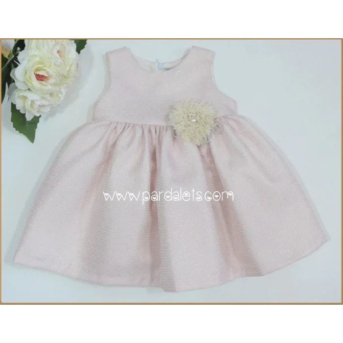Vestido rosita con hilito plateado - PARDALETS