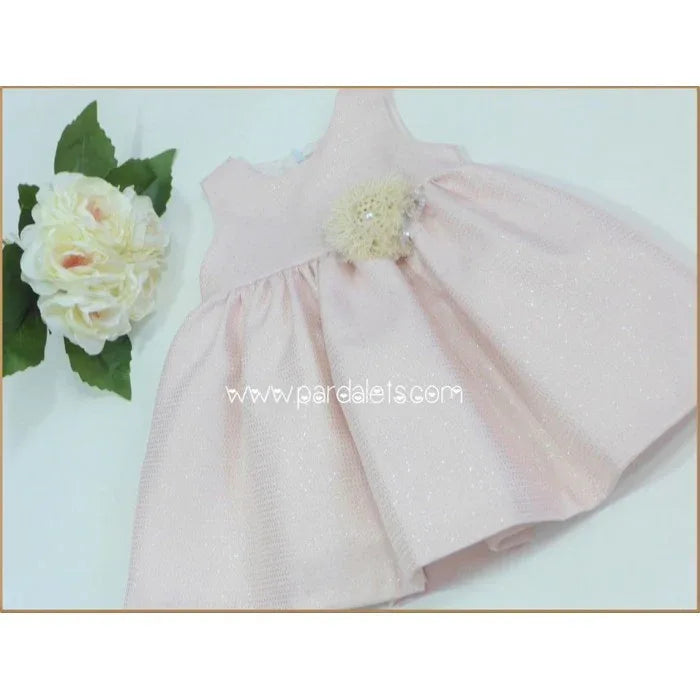 Vestido rosita con hilito plateado - PARDALETS