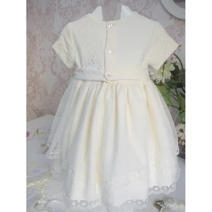 Vestido tul bordado beig - PARDALETS