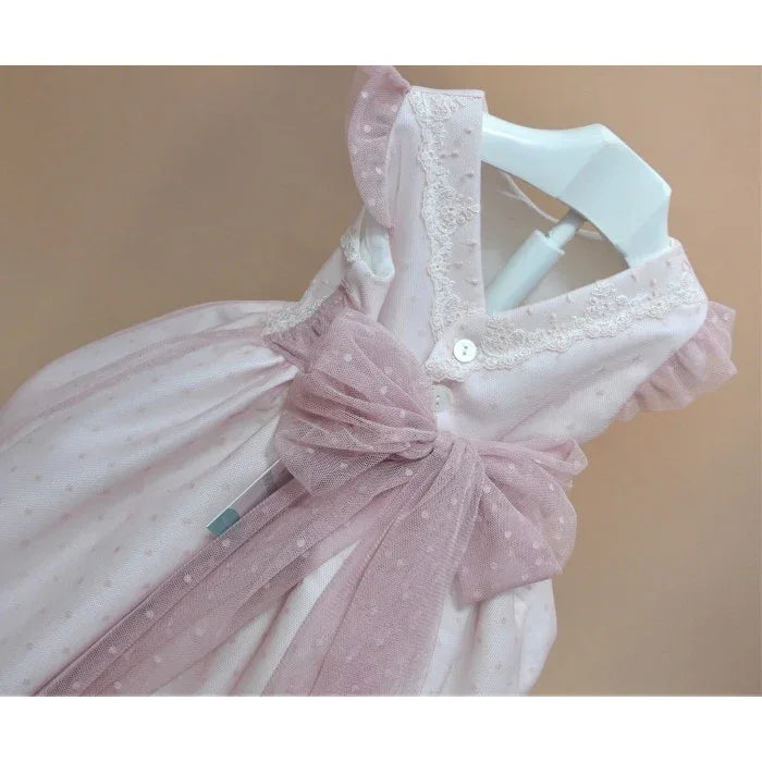 Vestido tul de plumeti rosa - PARDALETS