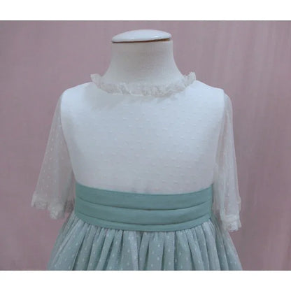 Vestido tul plumeti verde - PARDALETS