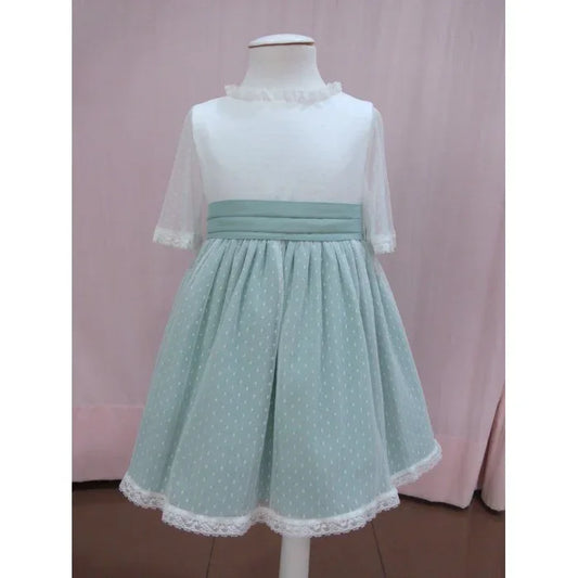 Vestido tul plumeti verde - PARDALETS