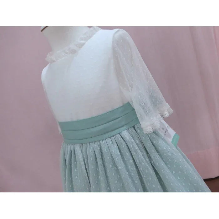 Vestido tul plumeti verde - PARDALETS