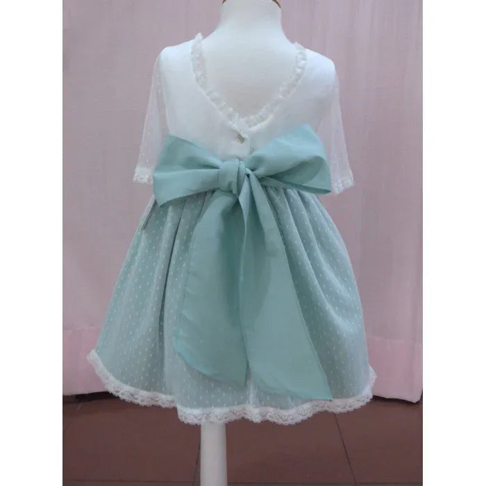 Vestido tul plumeti verde - PARDALETS