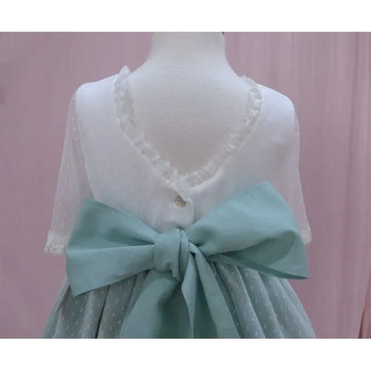 Vestido tul plumeti verde - PARDALETS