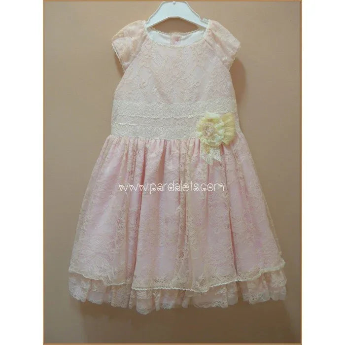 Vestido tul rosa con gran vuelo - PARDALETS