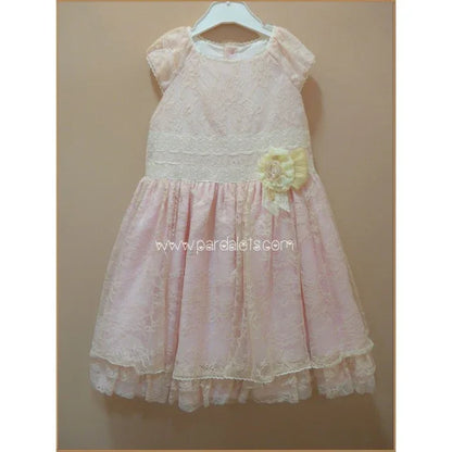 Vestido tul rosa con gran vuelo - PARDALETS