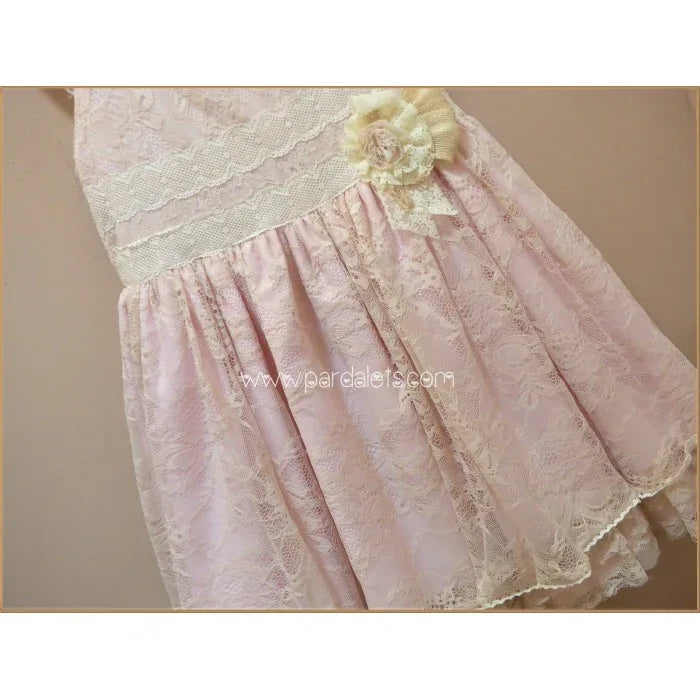 Vestido tul rosa con gran vuelo - PARDALETS