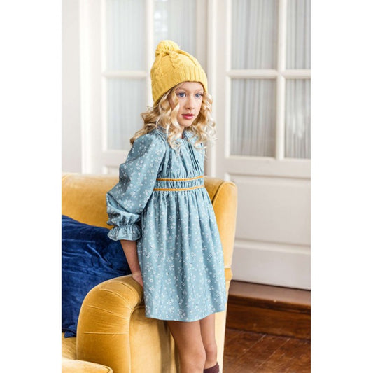 Vestido verde con florecitas "Organza"