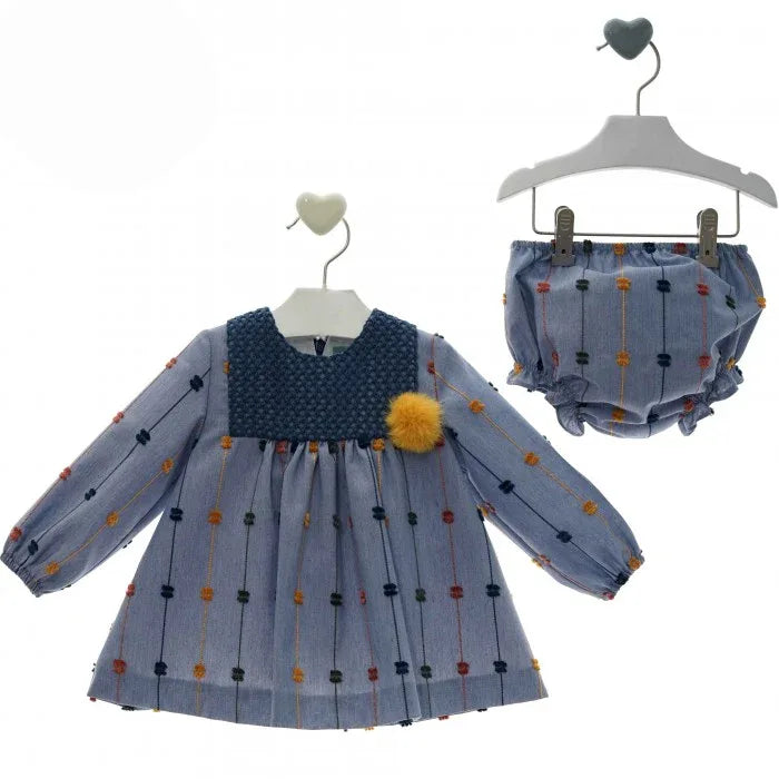 Vestido y braguita azul "JUDY" - PARDALETS