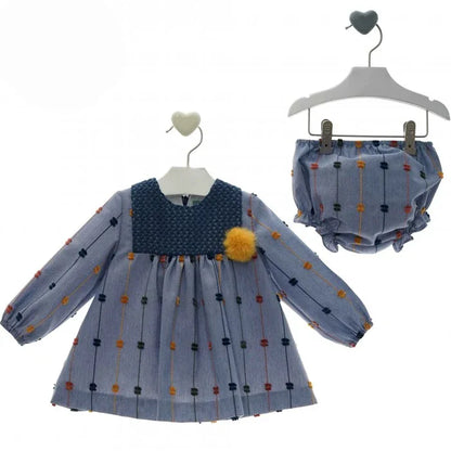 Vestido y braguita azul "JUDY" - PARDALETS